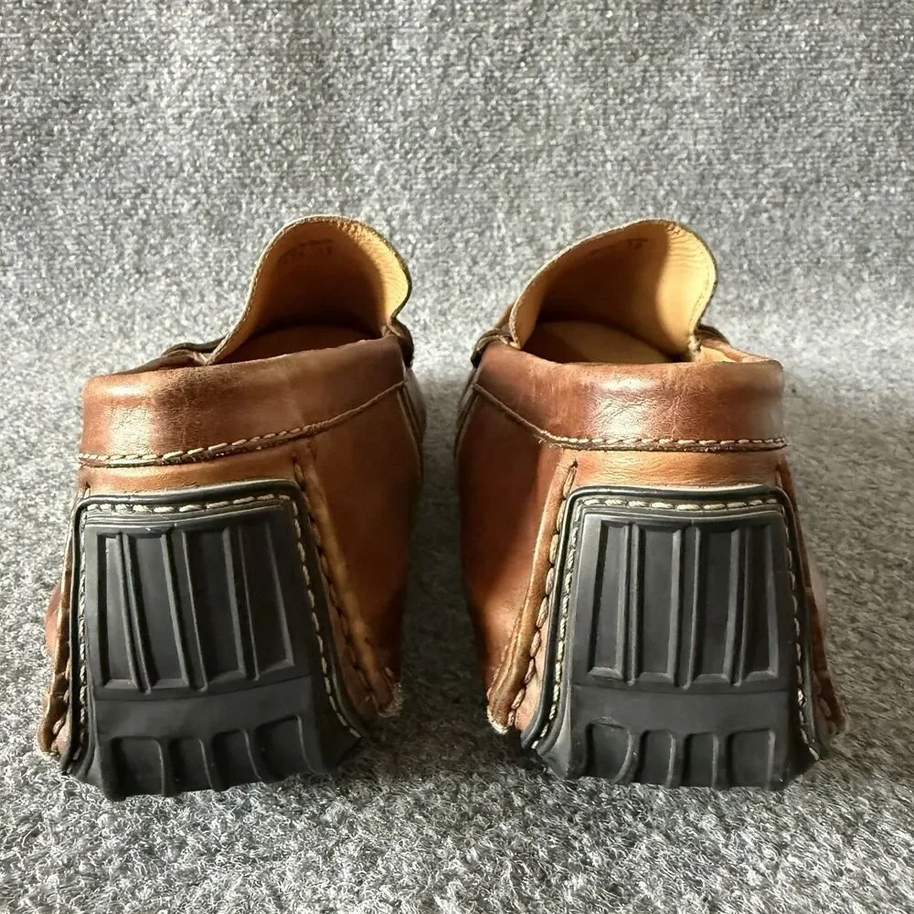 Magnanni Men's Penny Driver Loafers Brown Slip On Driving Moccasins Size 12